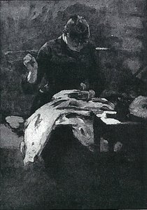 Naderend meisje door Lovis Corinth
